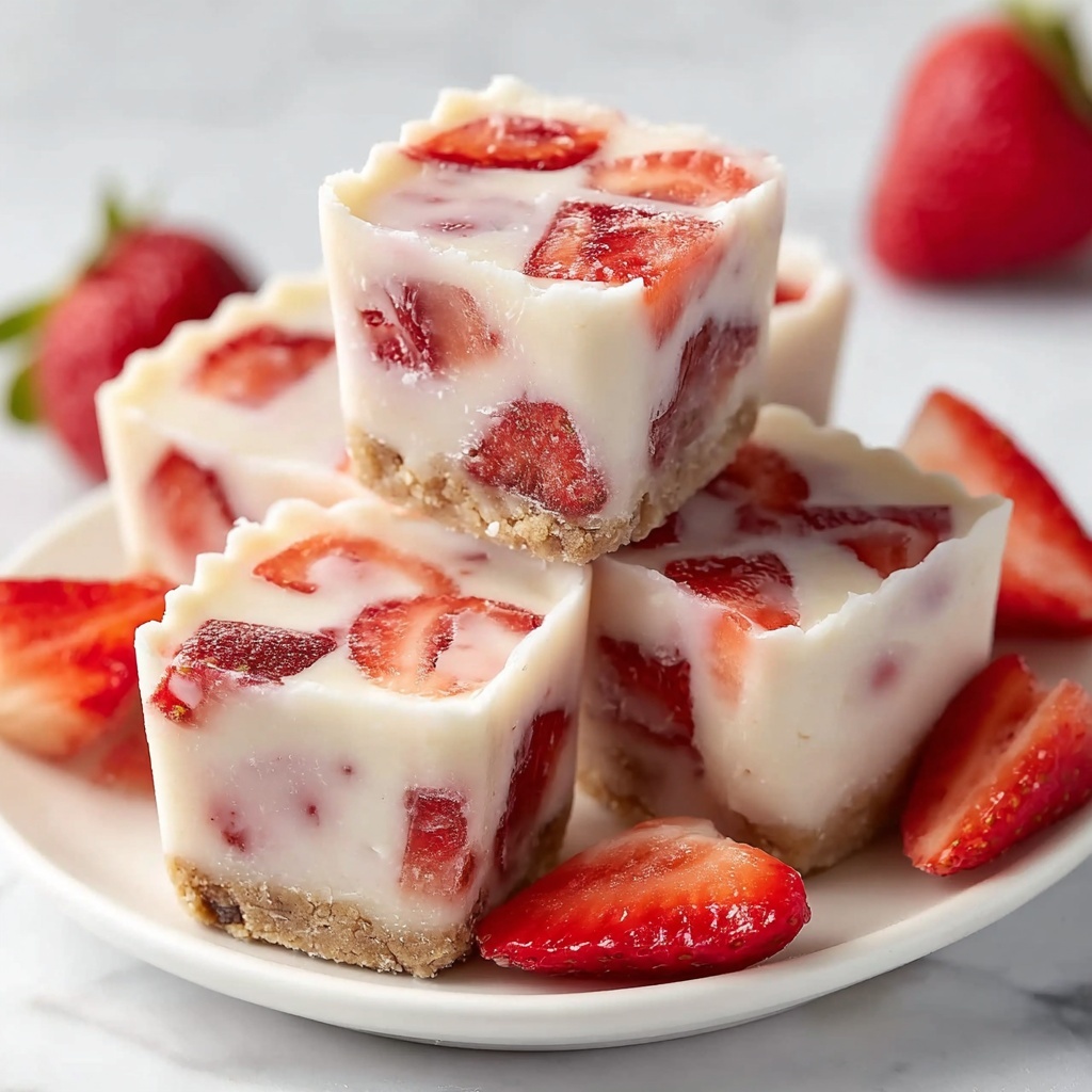 Strawberry Yogurt Bites for a Refreshing Snack Recipe - Recipe Image