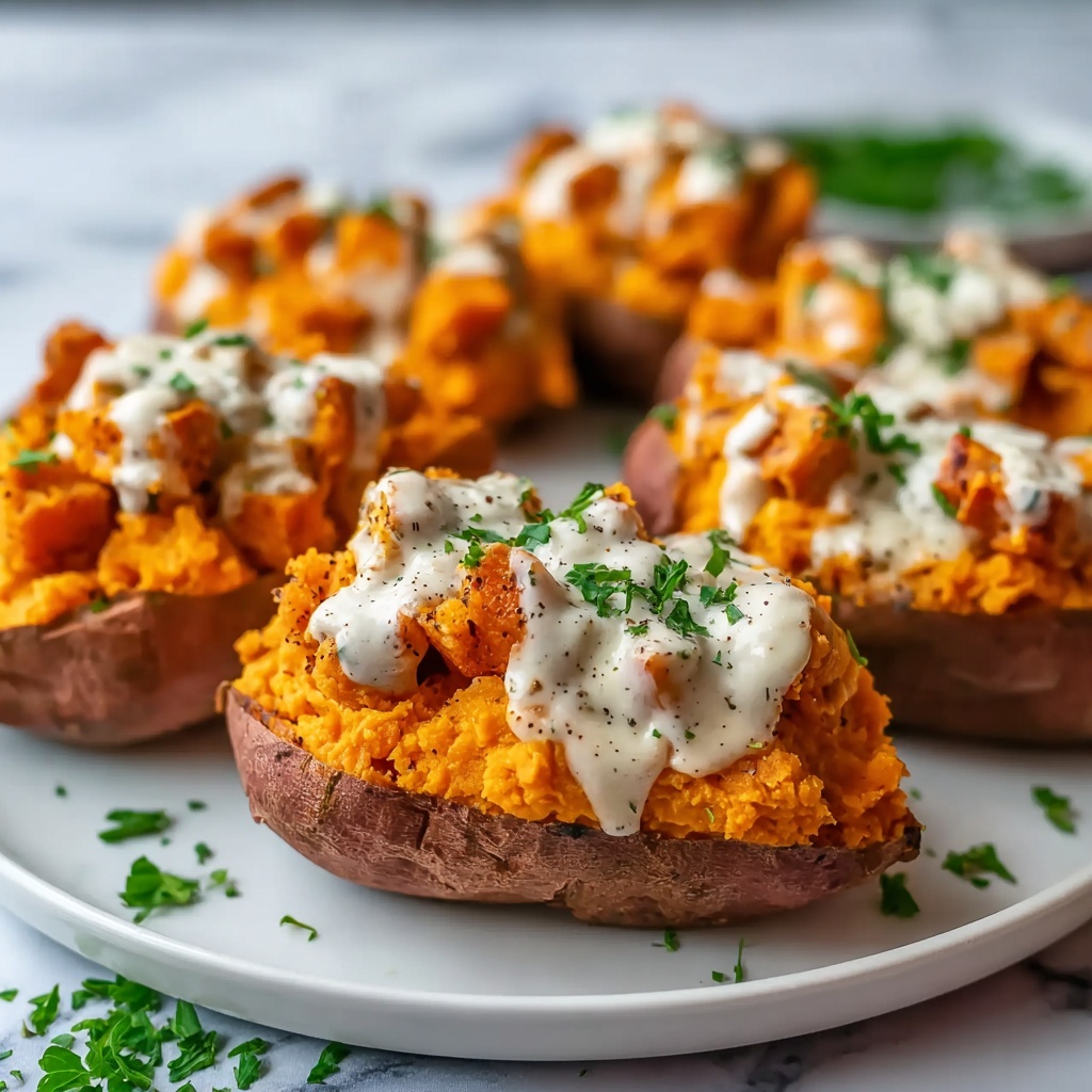 Buffalo Chicken Stuffed Sweet Potatoes Recipe - Recipe Image
