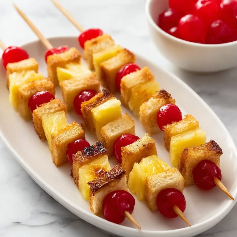 Pineapple Upside Down Cake Kabobs Recipe
