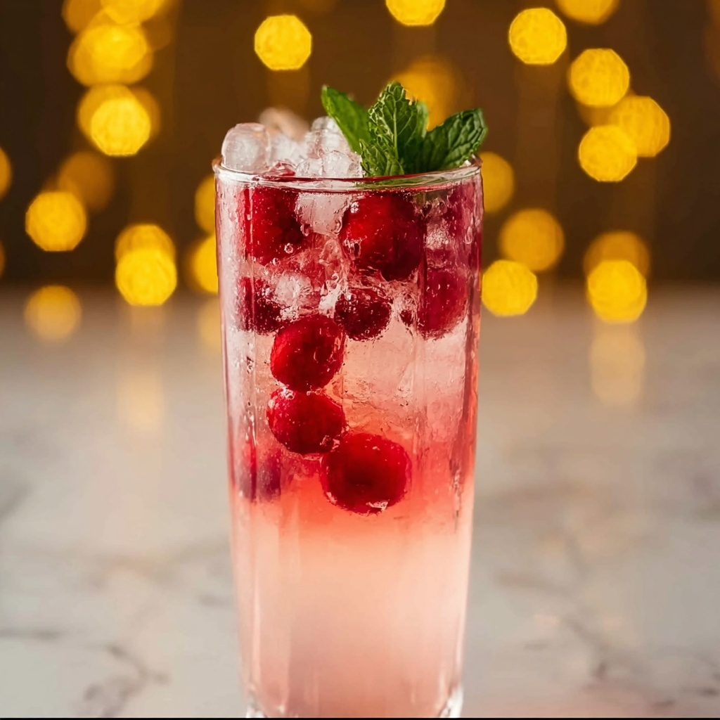 Delicious Vanilla Cranberry Crush Mocktail Recipe - Recipe Image