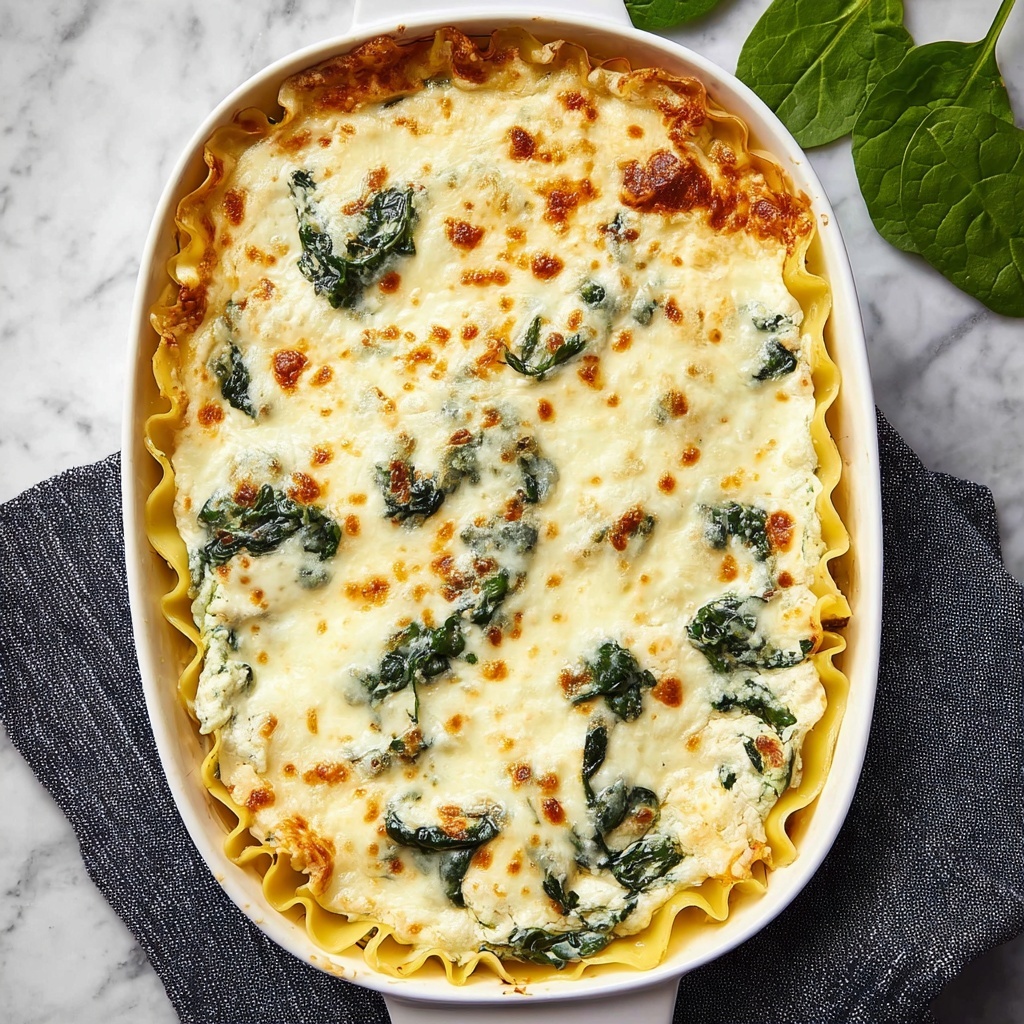 White Chicken and Spinach Lasagna Recipe - Recipe Image