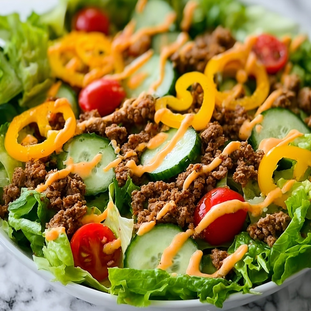 Satisfy Cravings with Easy Big Mac Salad Tonight Recipe - Recipe Image