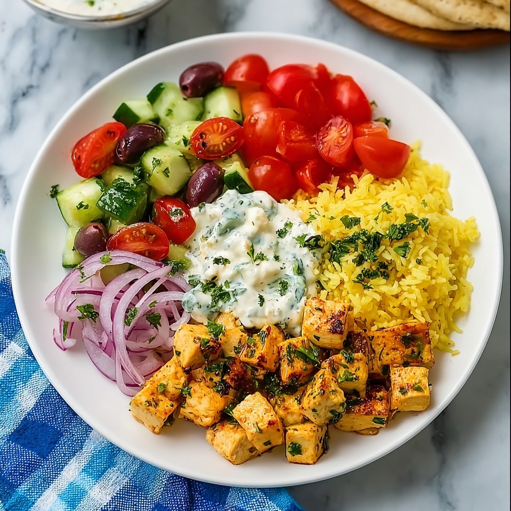 Instant Pot Chicken Souvlaki with Lemon Rice and Greek Salad Recipe - Recipe Image