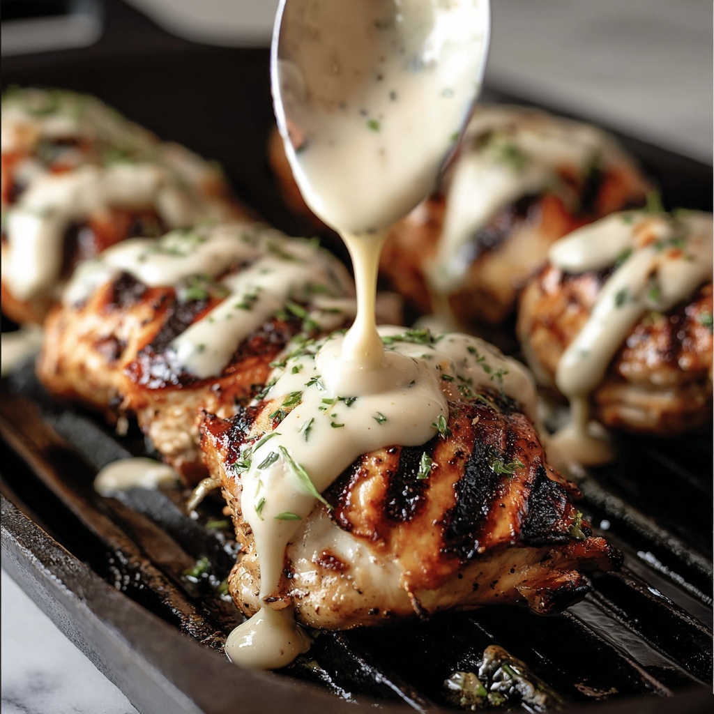 Cajun Grilled Chicken with Alabama White Sauce Recipe - Recipe Image