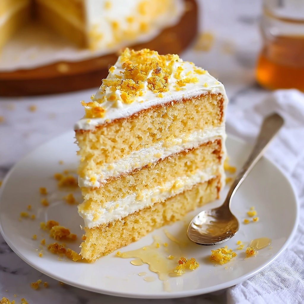Layered Cornbread Cake with Whipped Honey Butter Frosting Recipe - Recipe Image