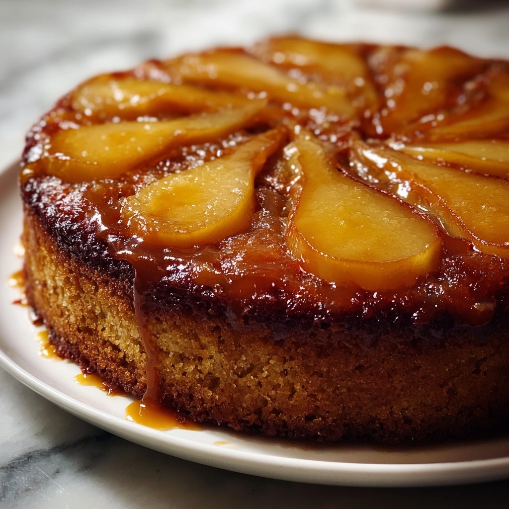 Pear Cinnamon Upside-Down Cake Recipe - Recipe Image