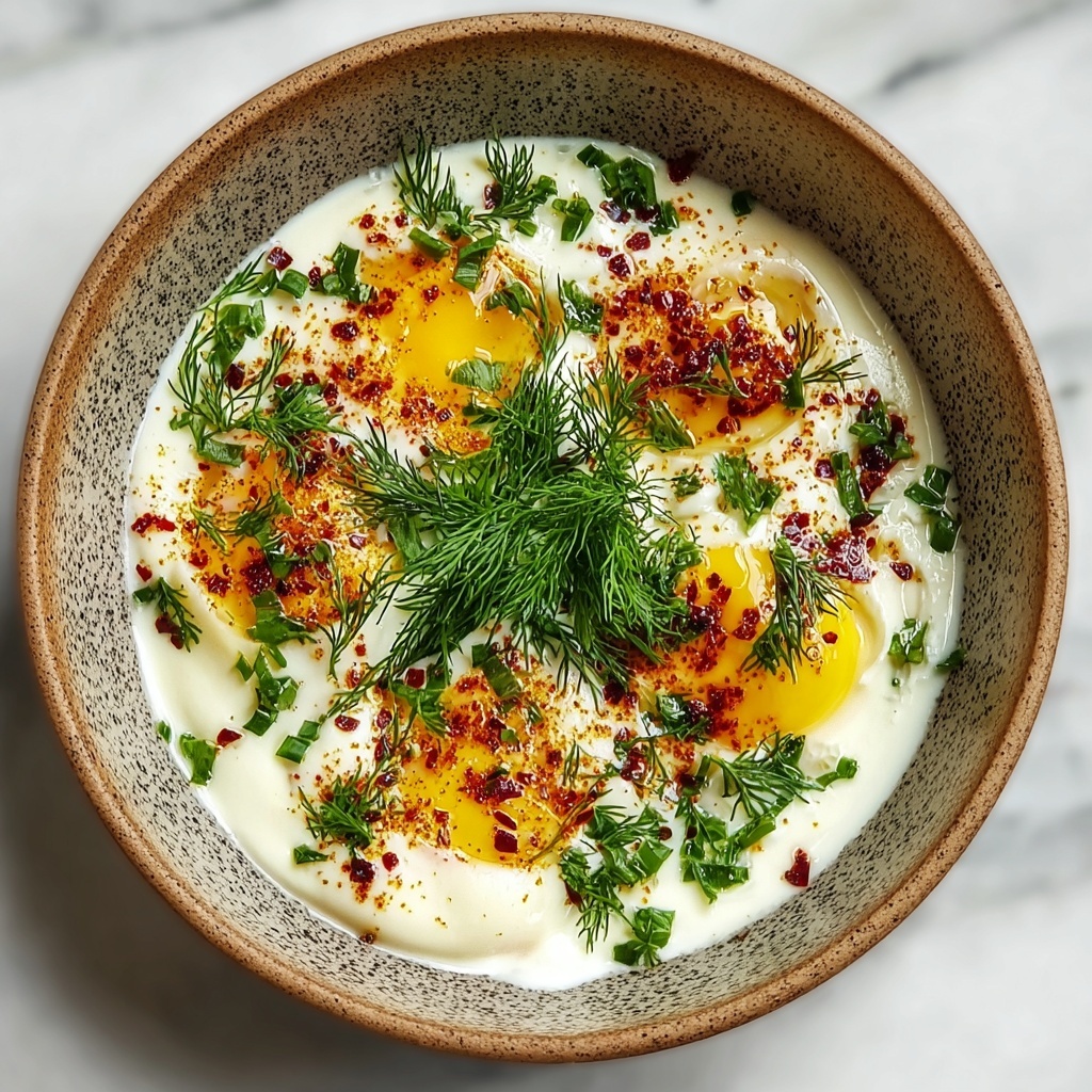 Turkish Eggs with Garlic Yogurt and Spiced Butter Recipe - Recipe Image