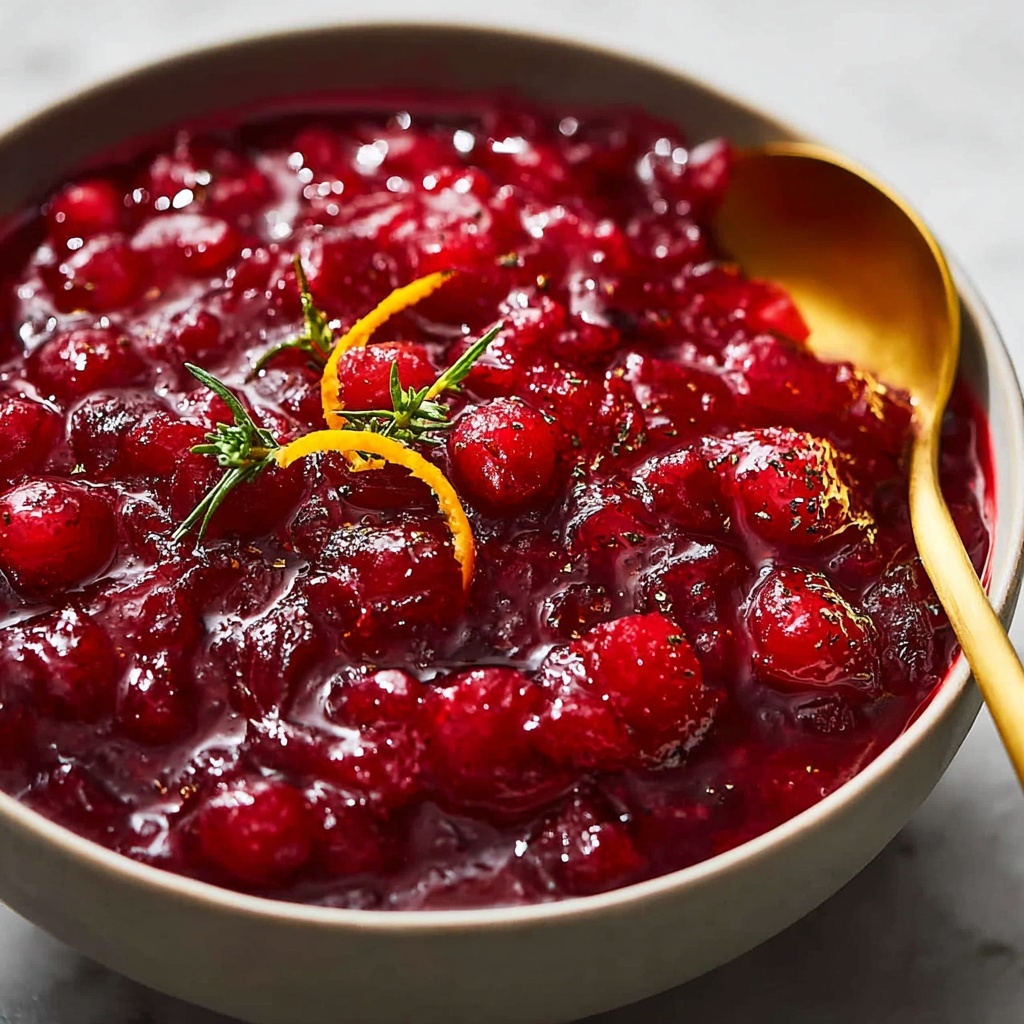 Homemade Cranberry Orange Sauce with Cinnamon Recipe - Recipe Image