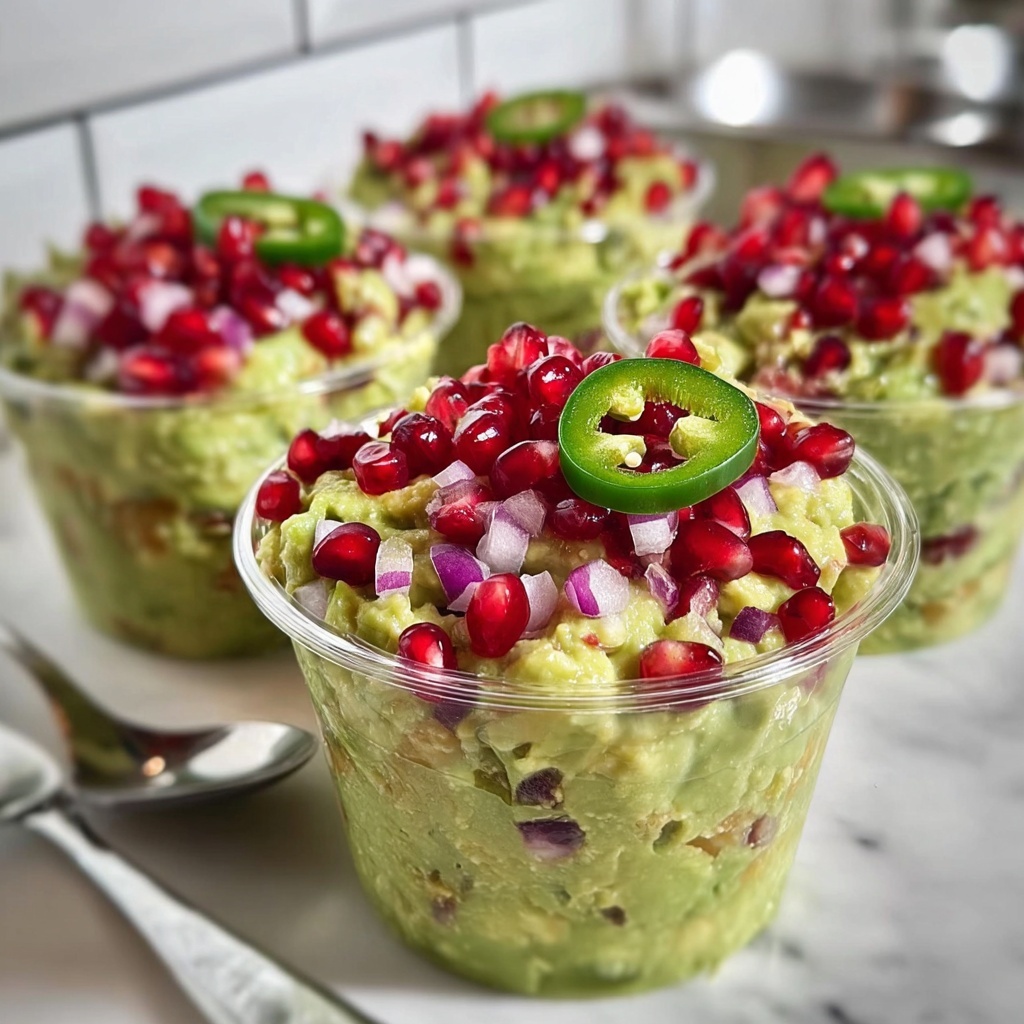 Pomegranate Guacamole Cups: 15-Minute Flavor Sensation Recipe - Recipe Image