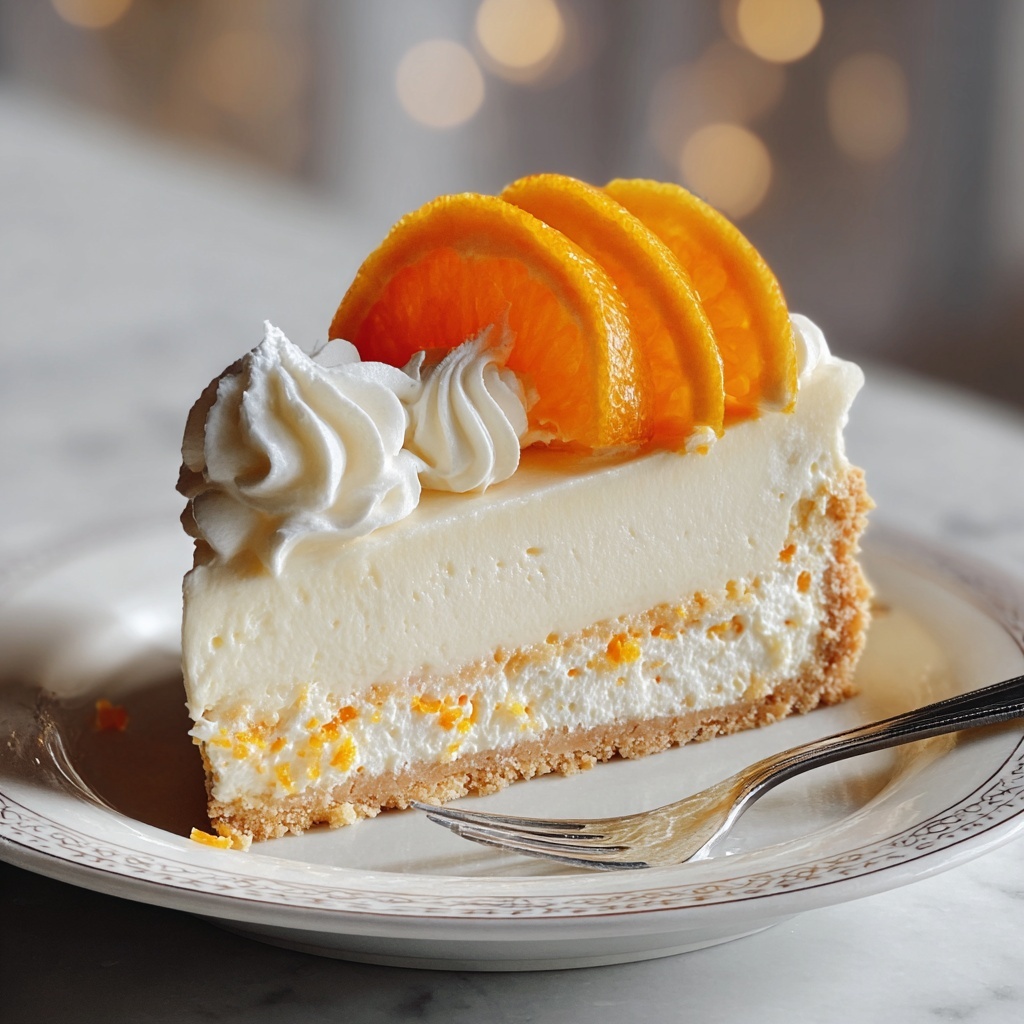 No-Bake Orange Creamsicle Cheesecake Recipe - Recipe Image