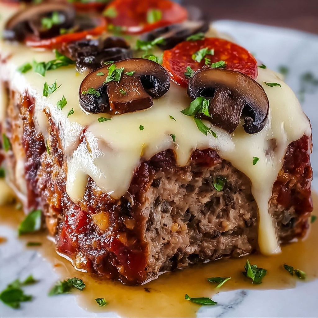 Bacon Mushroom Swiss Cheese Meatloaf – Comfort Food Bliss Recipe - Recipe Image
