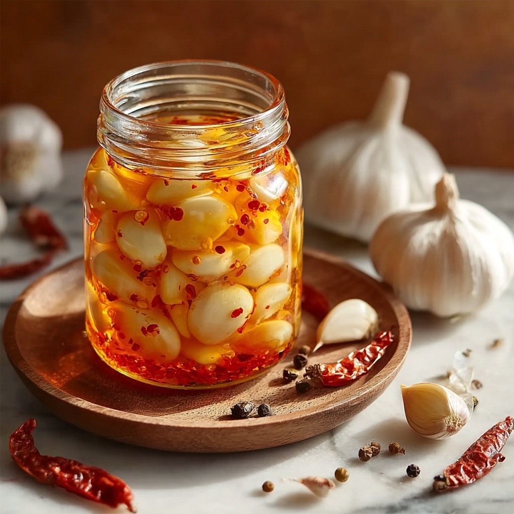 Spicy Pickled Garlic Recipe (TikTok Copycat) Recipe - Recipe Image