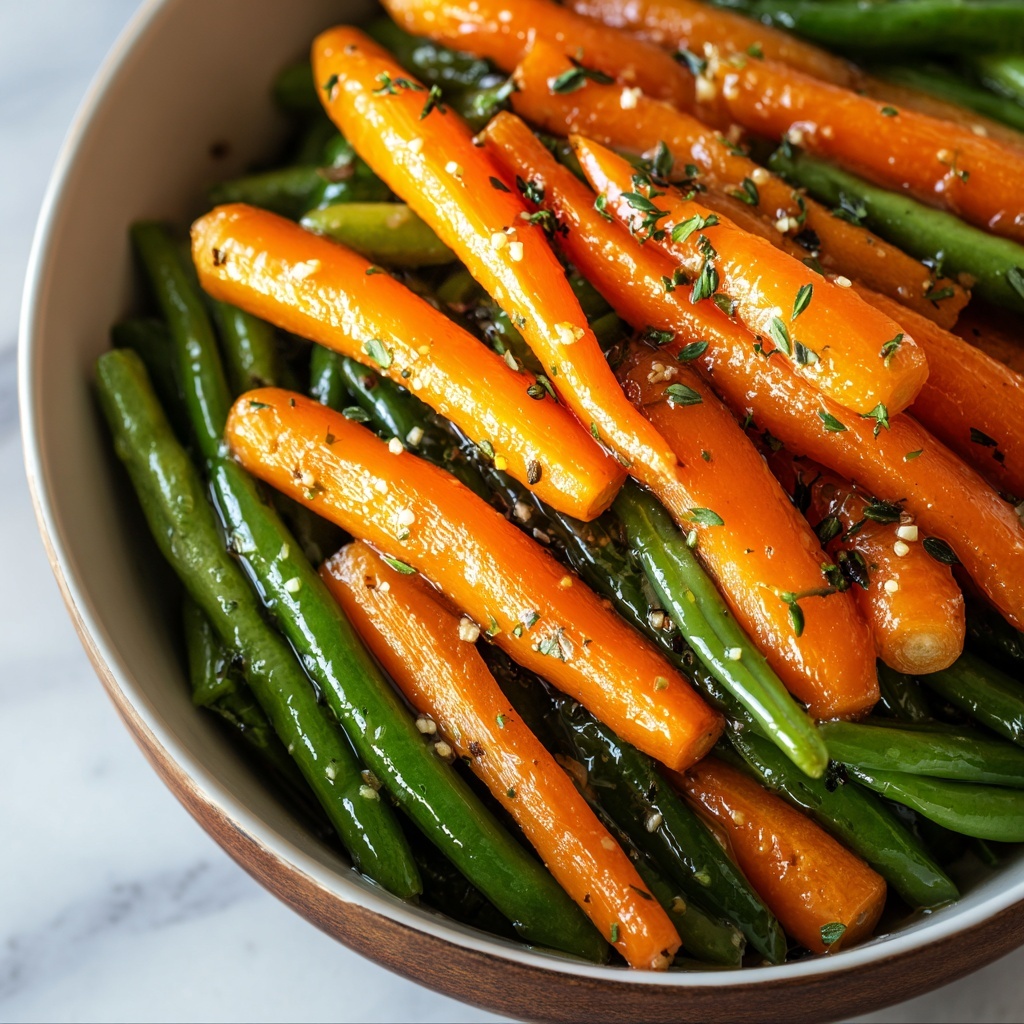 Honey Glazed Carrots and Green Beans Recipe - Recipe Image