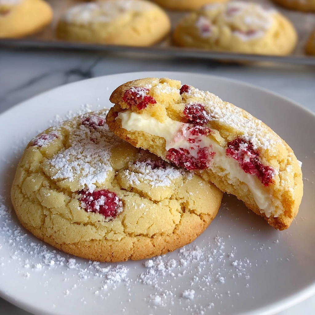 Raspberry Cheesecake Cookies: 5 Steps to Sweet Bliss Recipe - Recipe Image