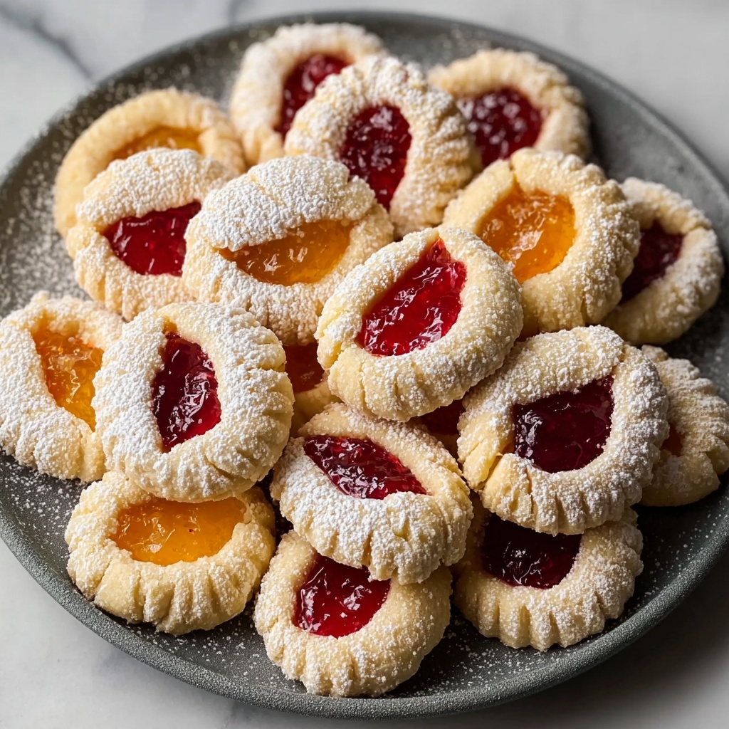 Polish Kolaczki Cookies with Fruit Preserves Recipe - Recipe Image