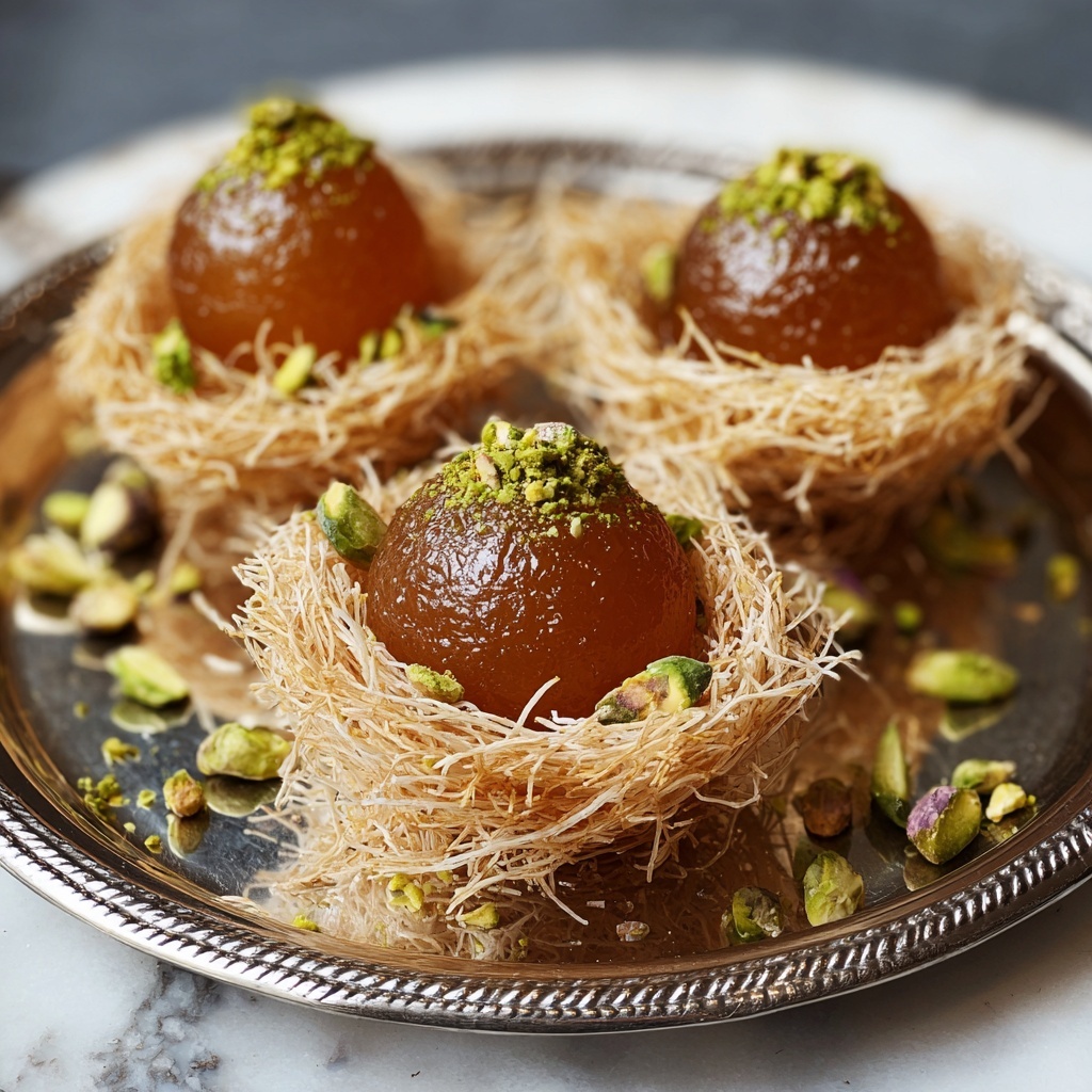 Gulab Jamun in Kunafa Nests Recipe - Recipe Image