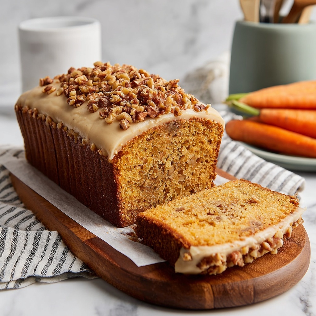 Vegan Carrot Cake Loaf with Candied Walnuts and Browned Butter Glaze Recipe - Recipe Image