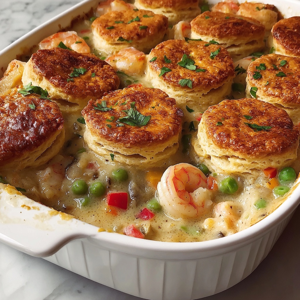 Seafood Biscuit Pot Pie: 5 Comforting Layers to Savor Recipe - Recipe Image