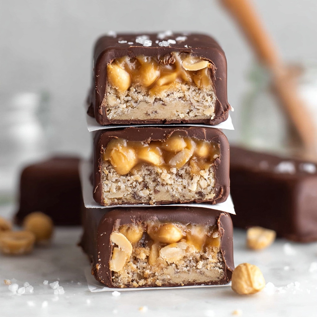 Vegan No-Bake Snickers Bars Recipe - Recipe Image