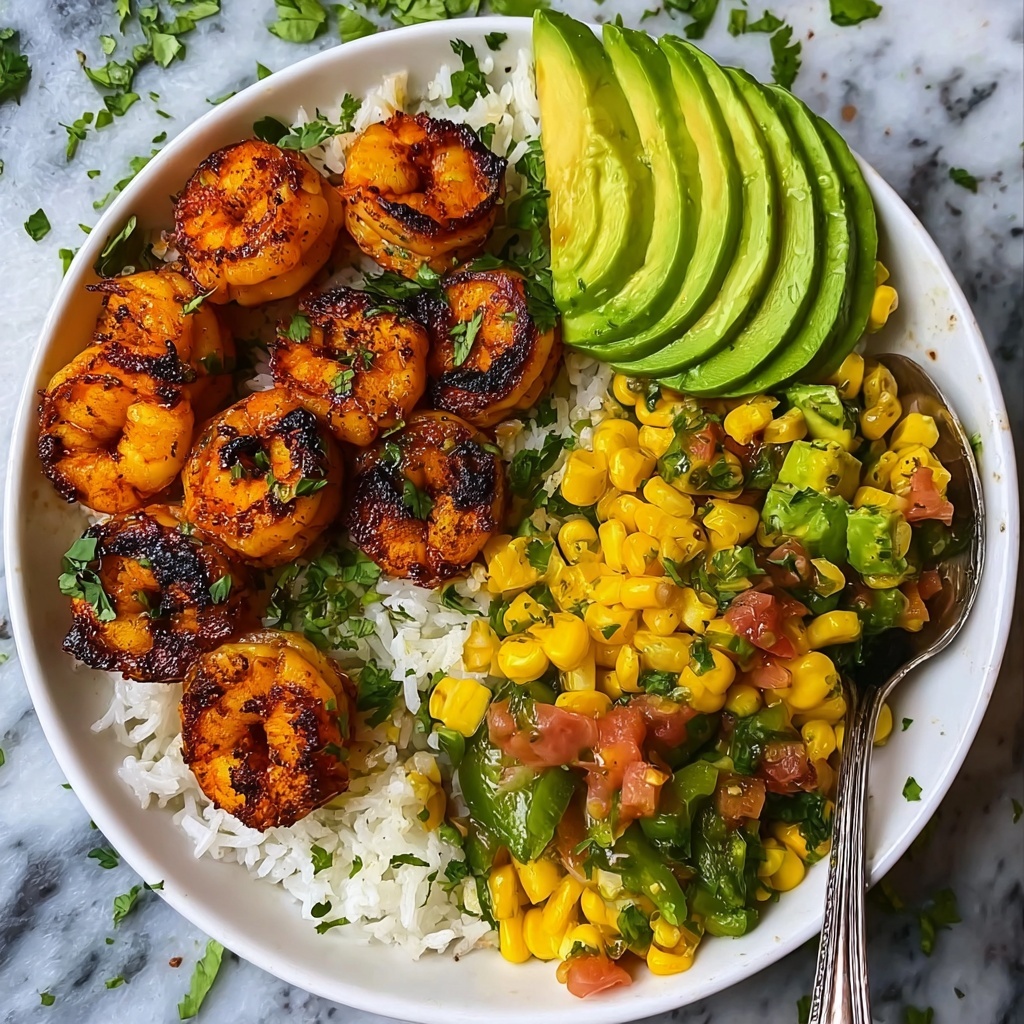 Chipotle Shrimp, Mango, and Avocado Rice Bowls Recipe