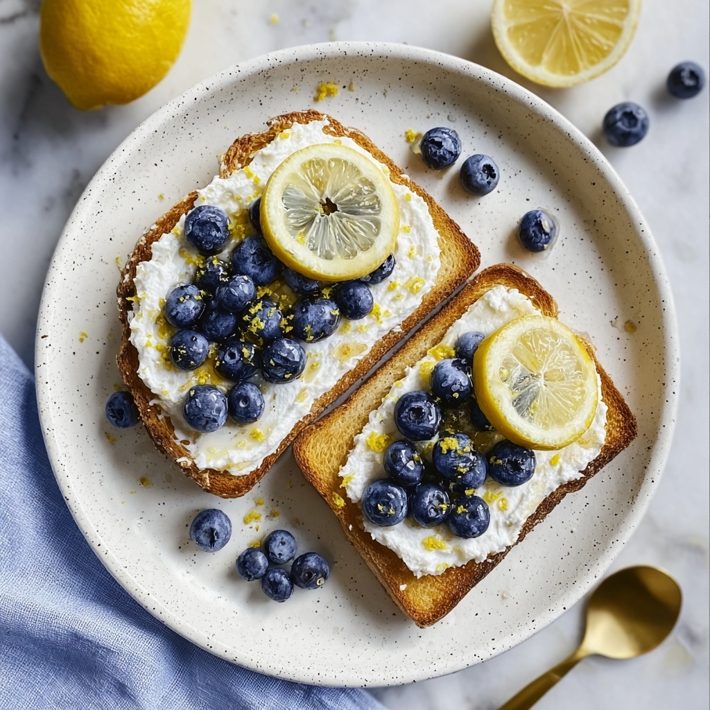 Lemon Blueberry Ricotta Toast Recipe - Recipe Image