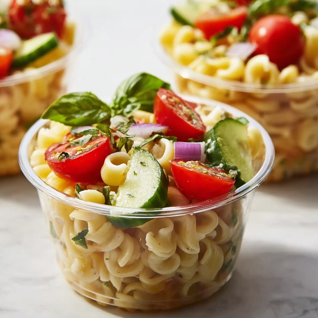 Pasta Salad Cups: Fresh, Flavorful Bites for Any Gathering Recipe - Recipe Image