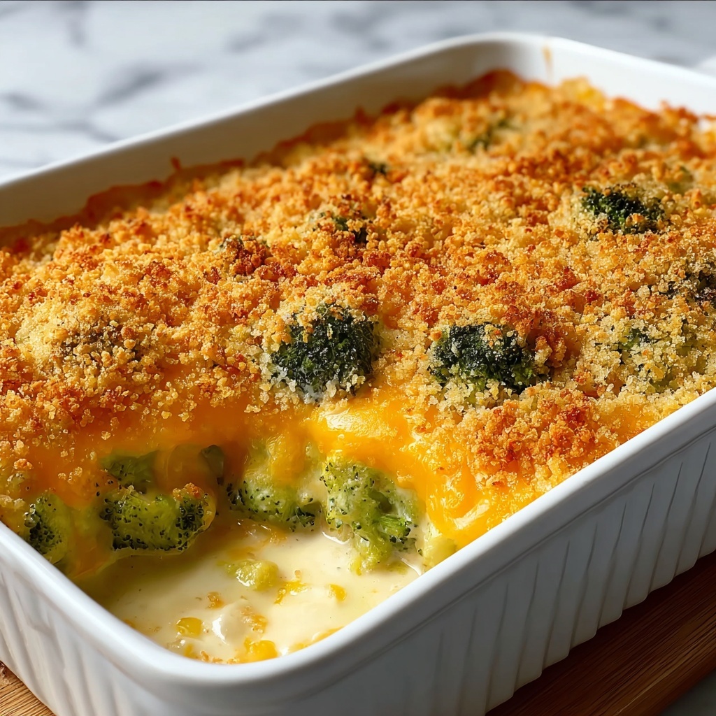 Three-Cheese Broccoli Bake Recipe - Recipe Image