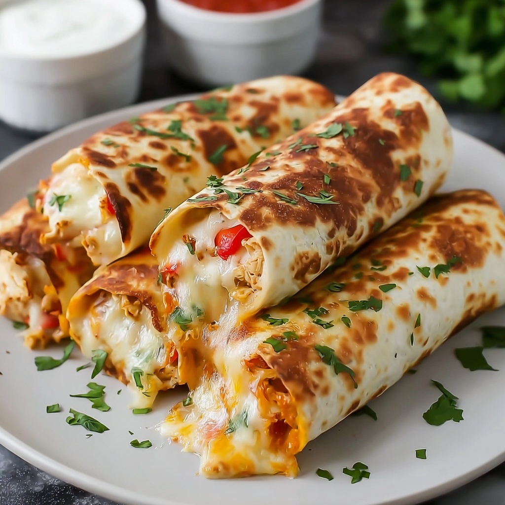 Baked Chicken Chimichangas: Easy and Delicious Recipe - Recipe Image