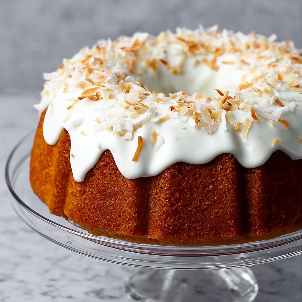 Coconut Bundt Cake with Coconut Frosting Recipe - Recipe Image