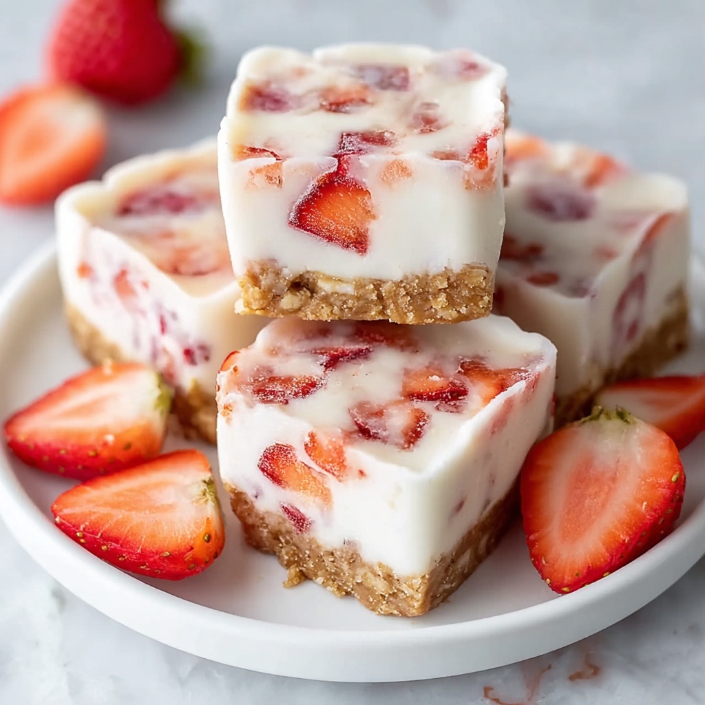 Strawberry Yogurt Bites for a Refreshing Snack Recipe - Recipe Image