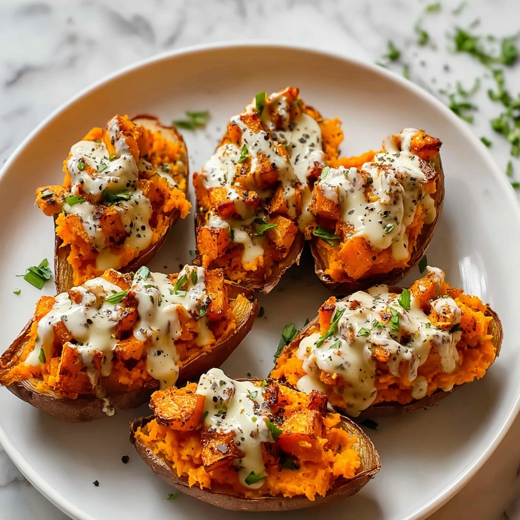 Buffalo Chicken Stuffed Sweet Potatoes Recipe - Recipe Image