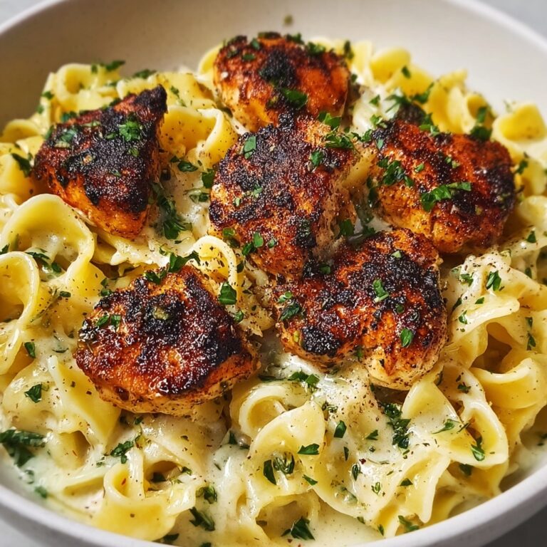 Garlic Butter Chicken Bites with Creamy Parmesan Pasta Recipe