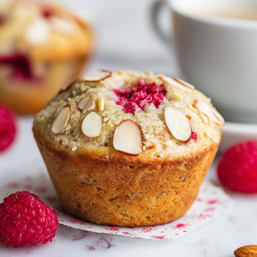 Vegan Raspberry Almond Muffins Recipe - Recipe Image