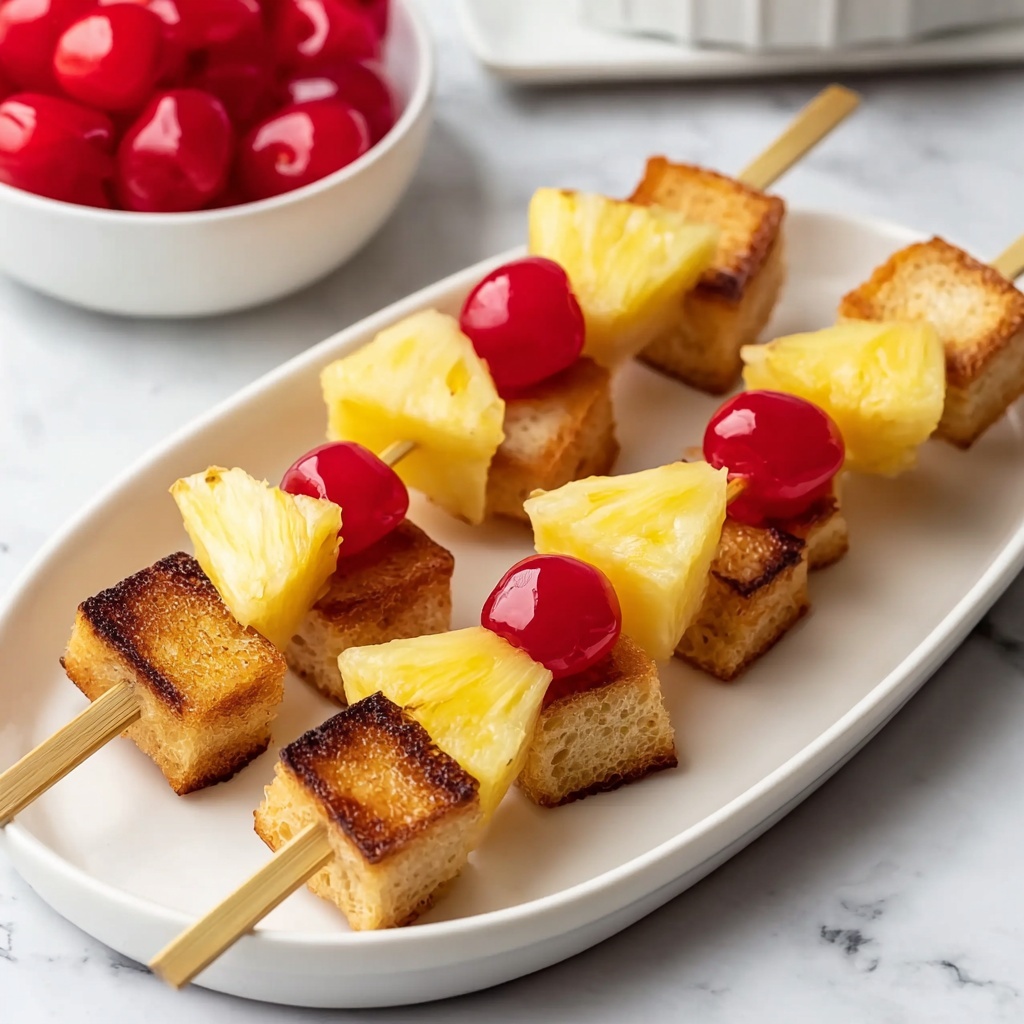 Pineapple Upside Down Cake Kabobs Recipe - Recipe Image
