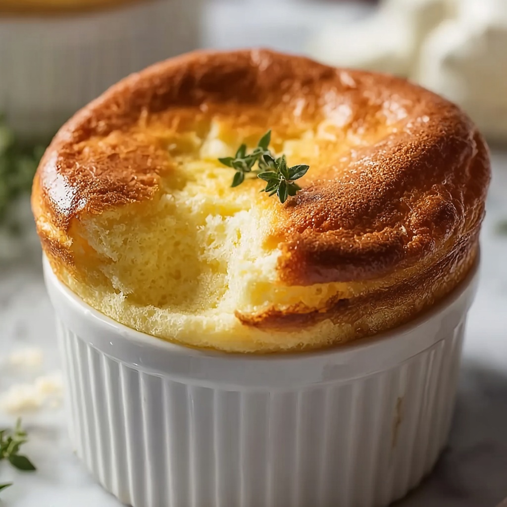 Elevate Your Dinner with a Fluffy Goat Cheese Soufflé Recipe - Recipe Image