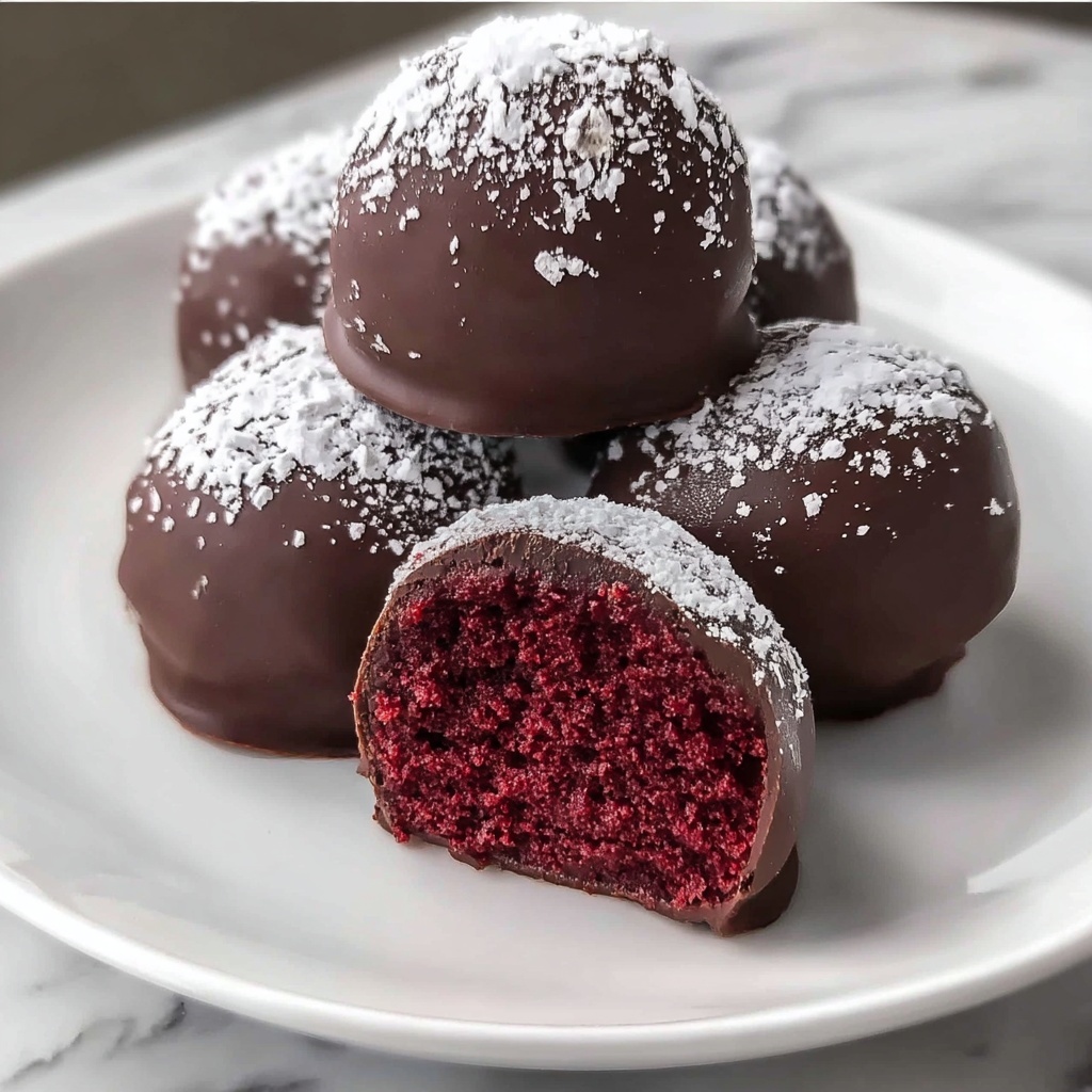 No Bake Red Velvet Cake Balls Recipe - Recipe Image