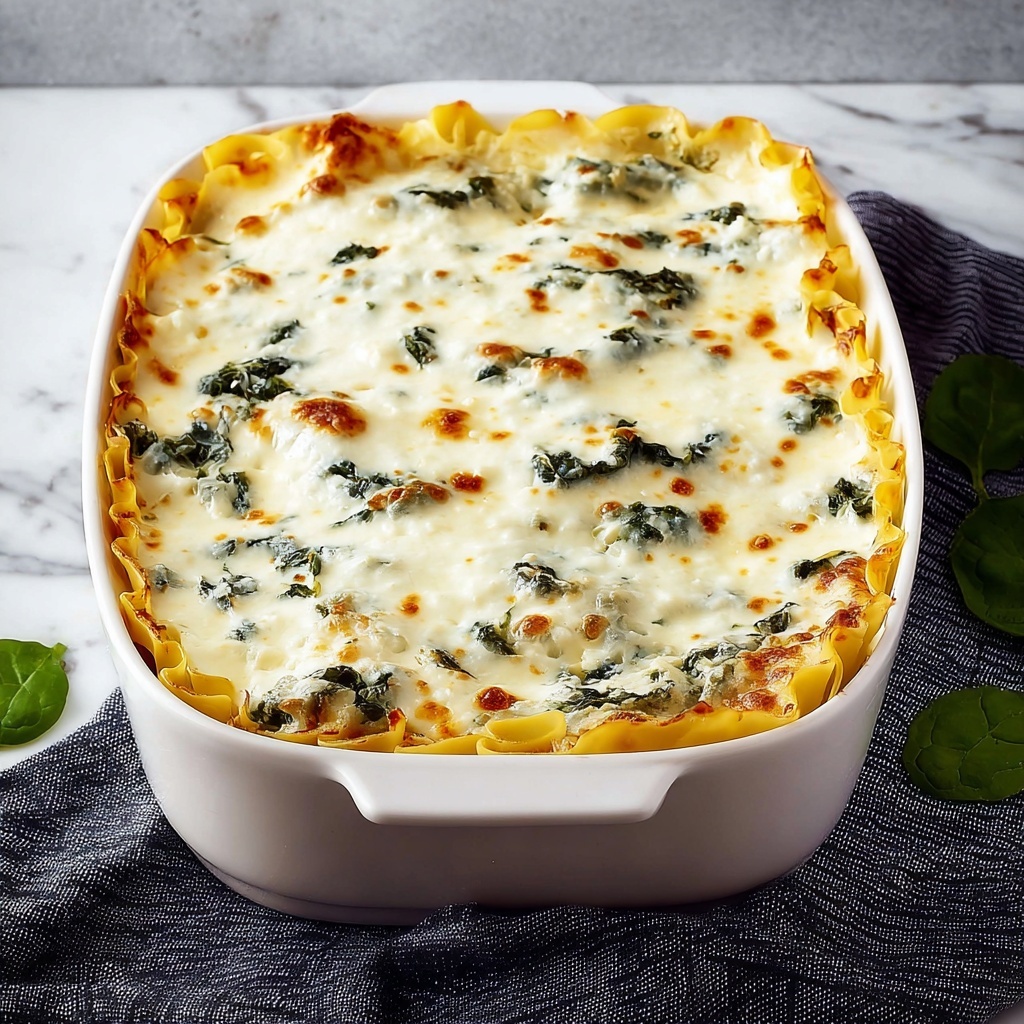 White Chicken and Spinach Lasagna Recipe - Recipe Image
