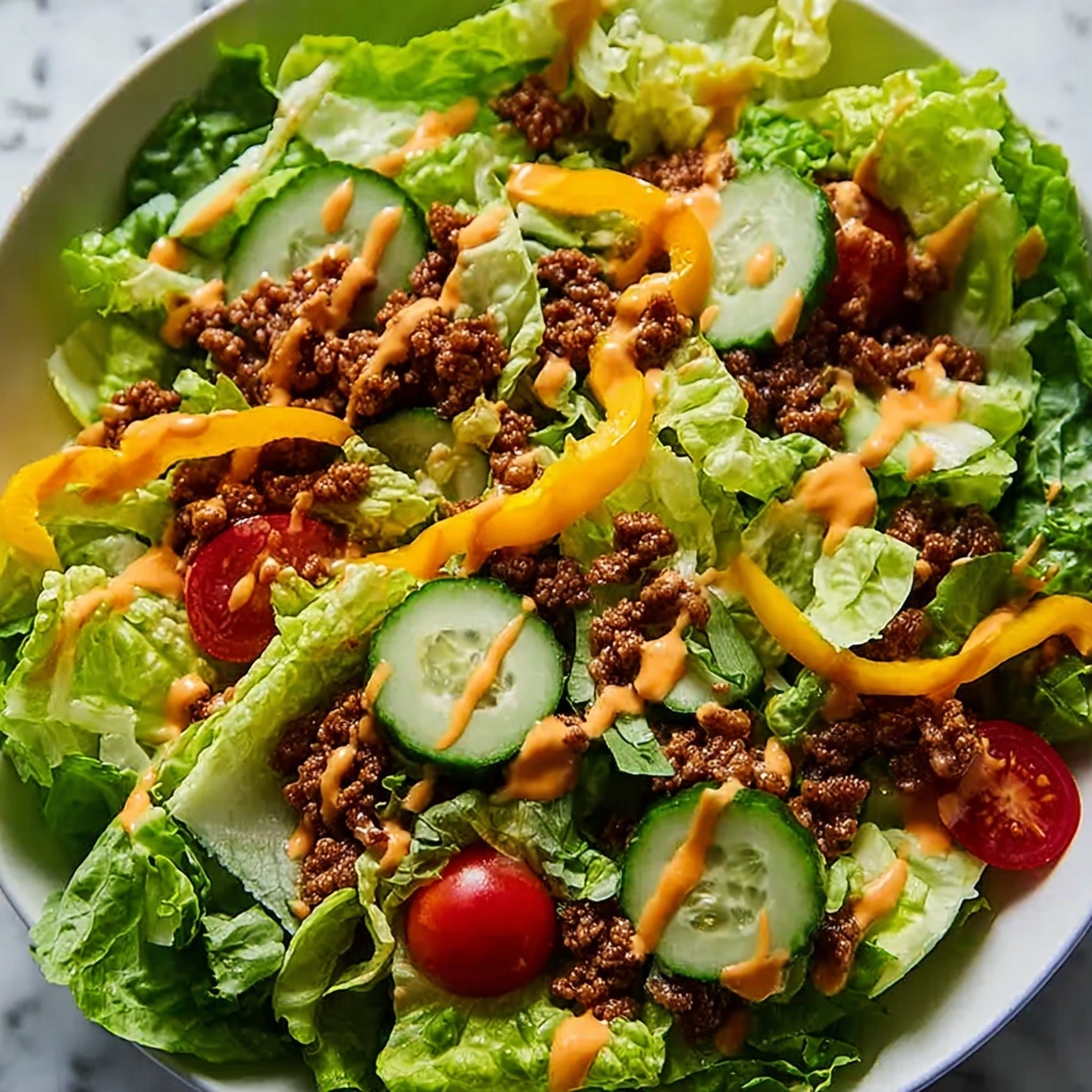 Satisfy Cravings with Easy Big Mac Salad Tonight Recipe - Recipe Image