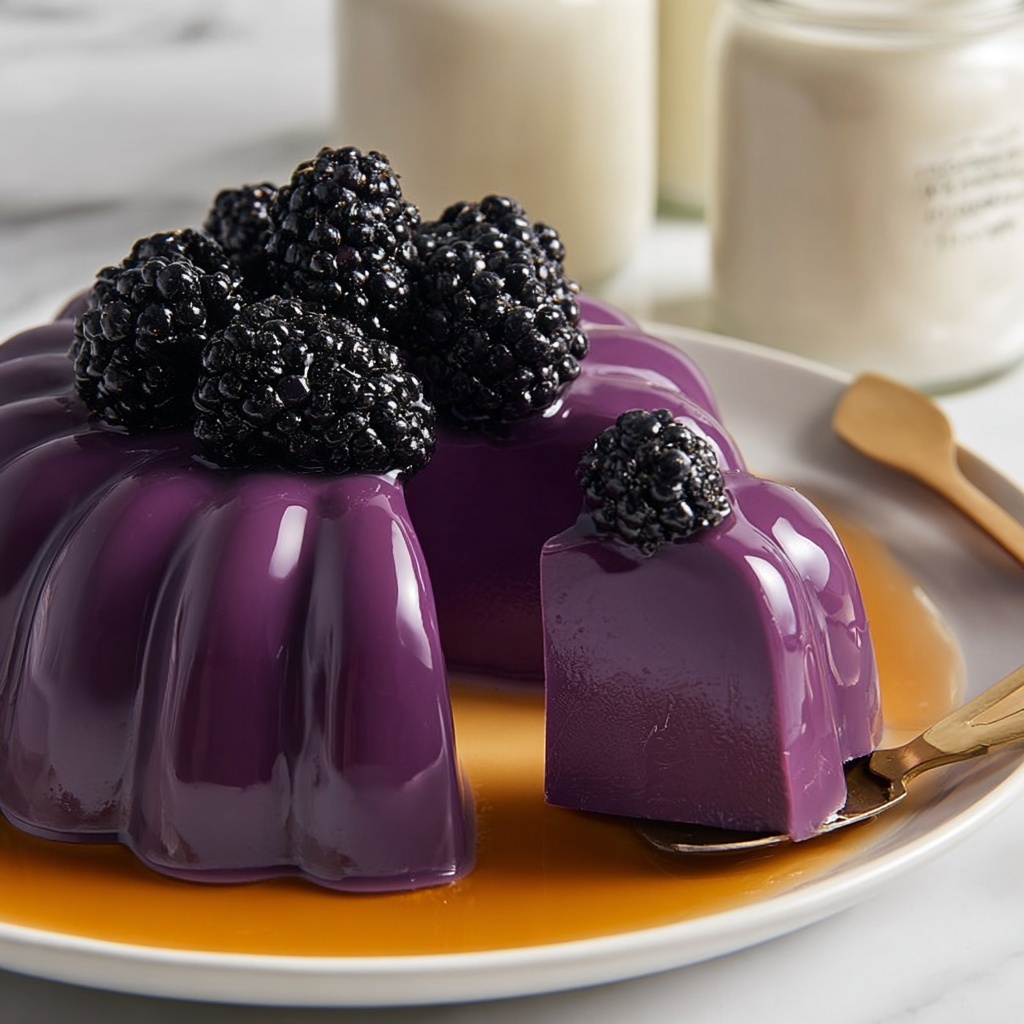 Vegan Ube Flan Recipe - Recipe Image
