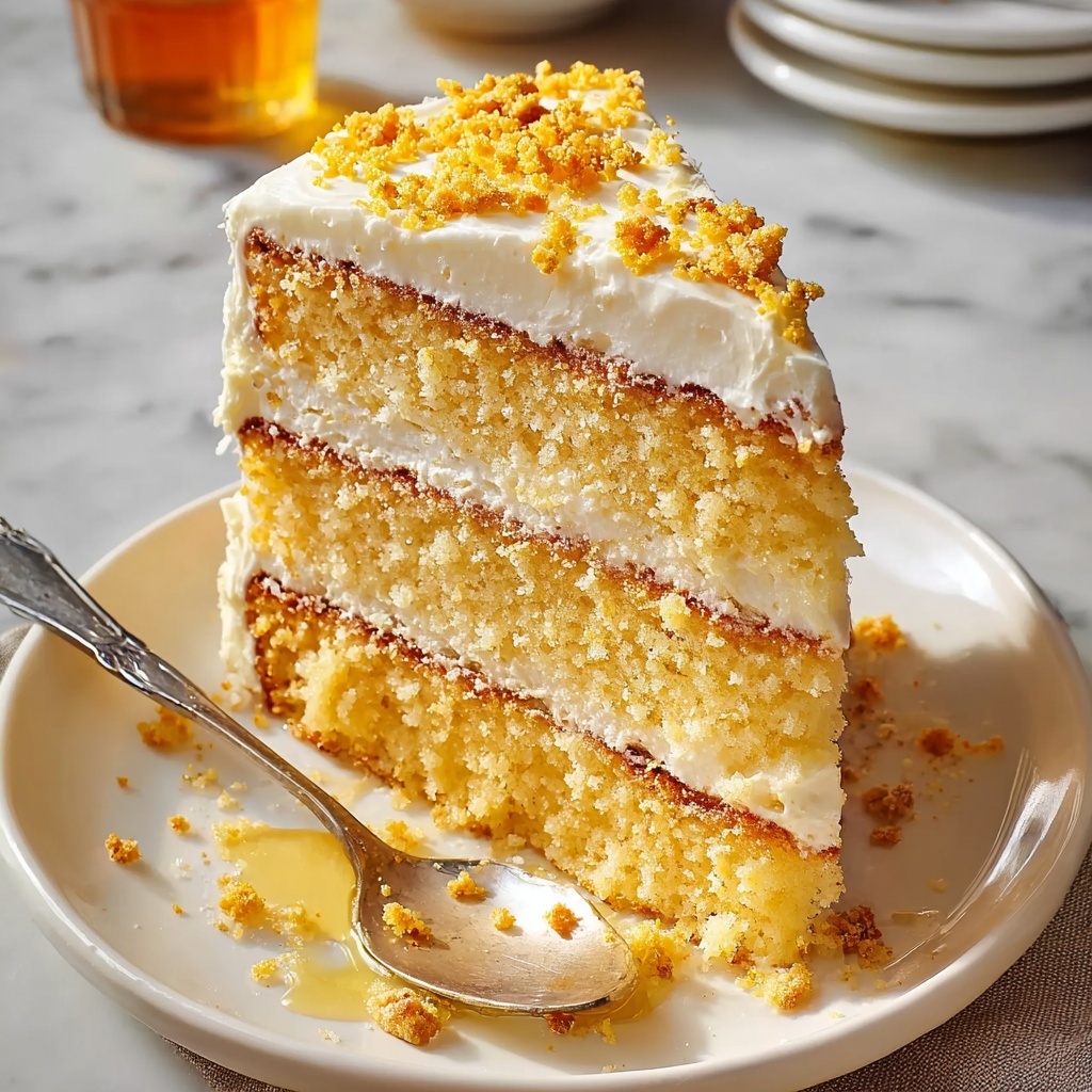 Layered Cornbread Cake with Whipped Honey Butter Frosting Recipe - Recipe Image