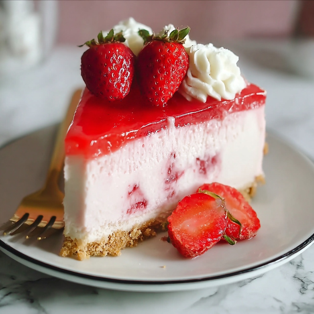 Strawberry Japanese Cheesecake Recipe - Recipe Image