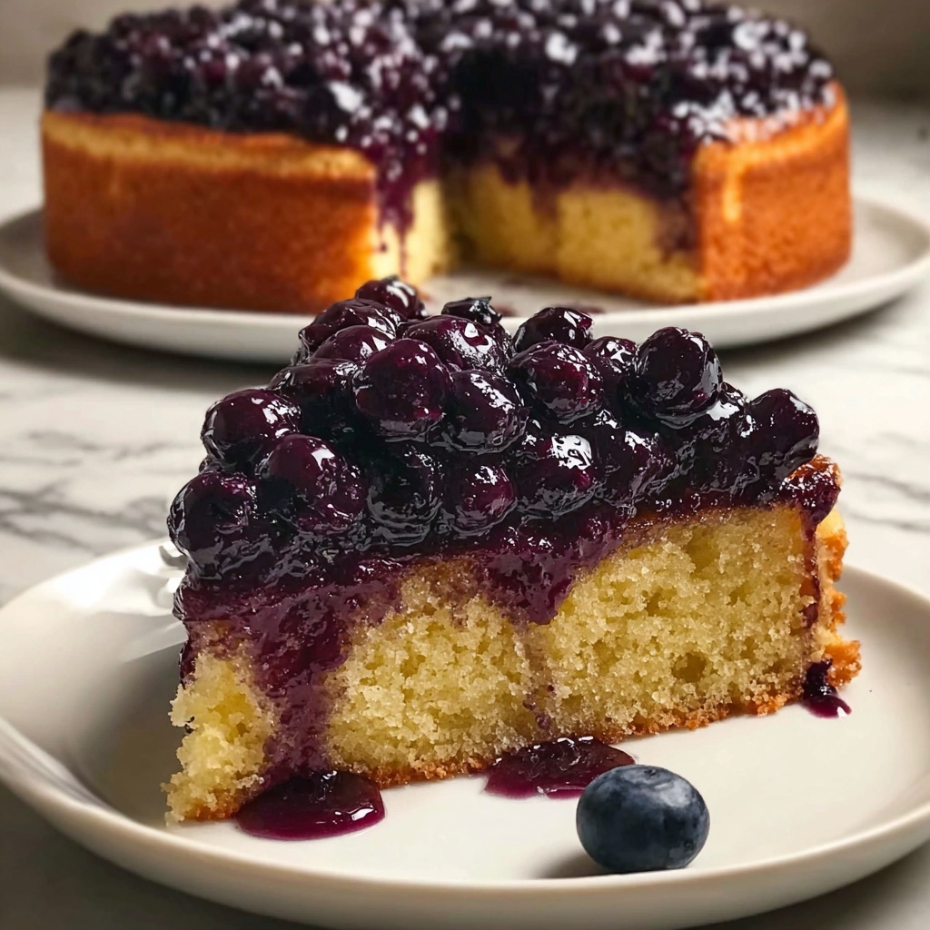 Blueberry Brown Sugar Upside Down Cake Recipe - Recipe Image