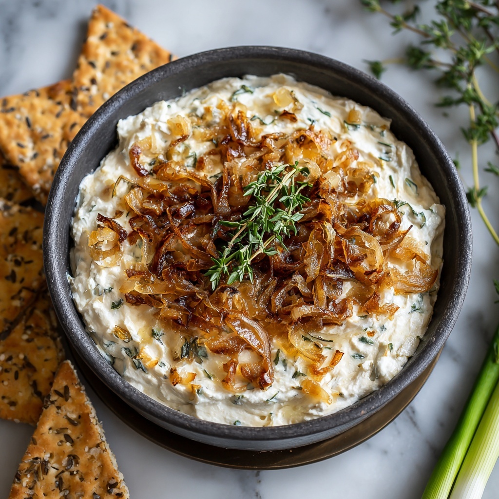 Creamy Caramelized French Onion Dip Recipe - Recipe Image