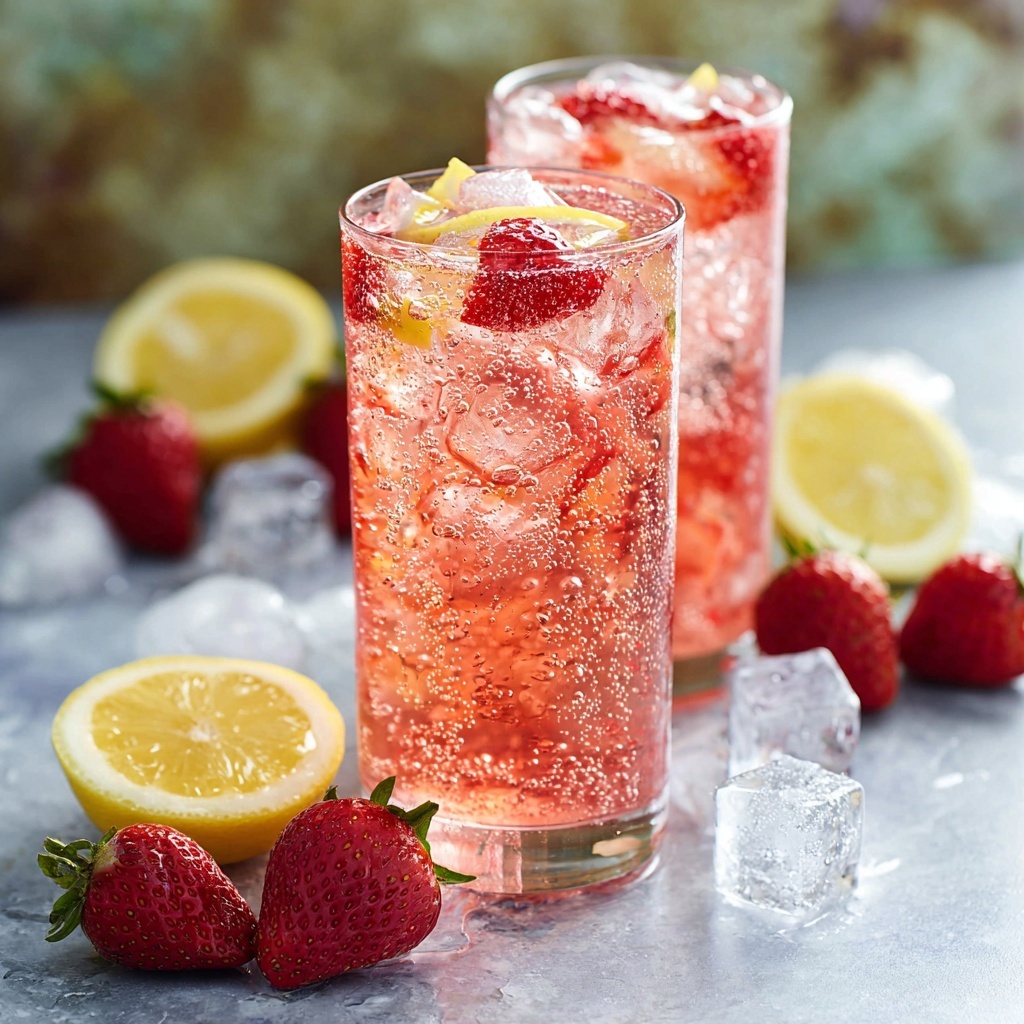 Strawberry Lemon Prosecco Mocktail Recipe - Recipe Image