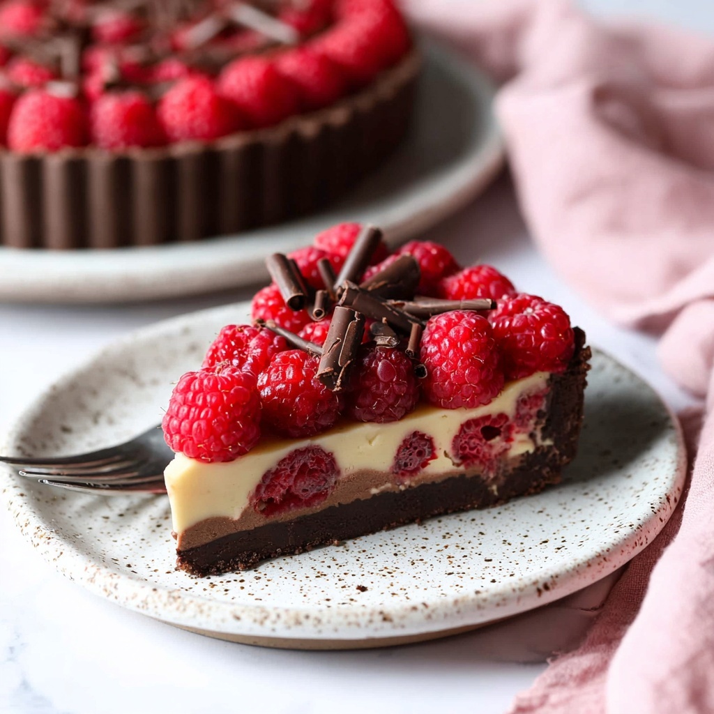 Vegan Raspberry Chocolate Tart Recipe - Recipe Image