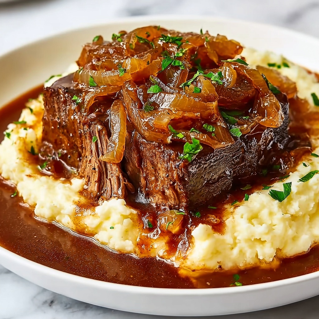 Slow Cooker French Onion Pot Roast Recipe - Recipe Image