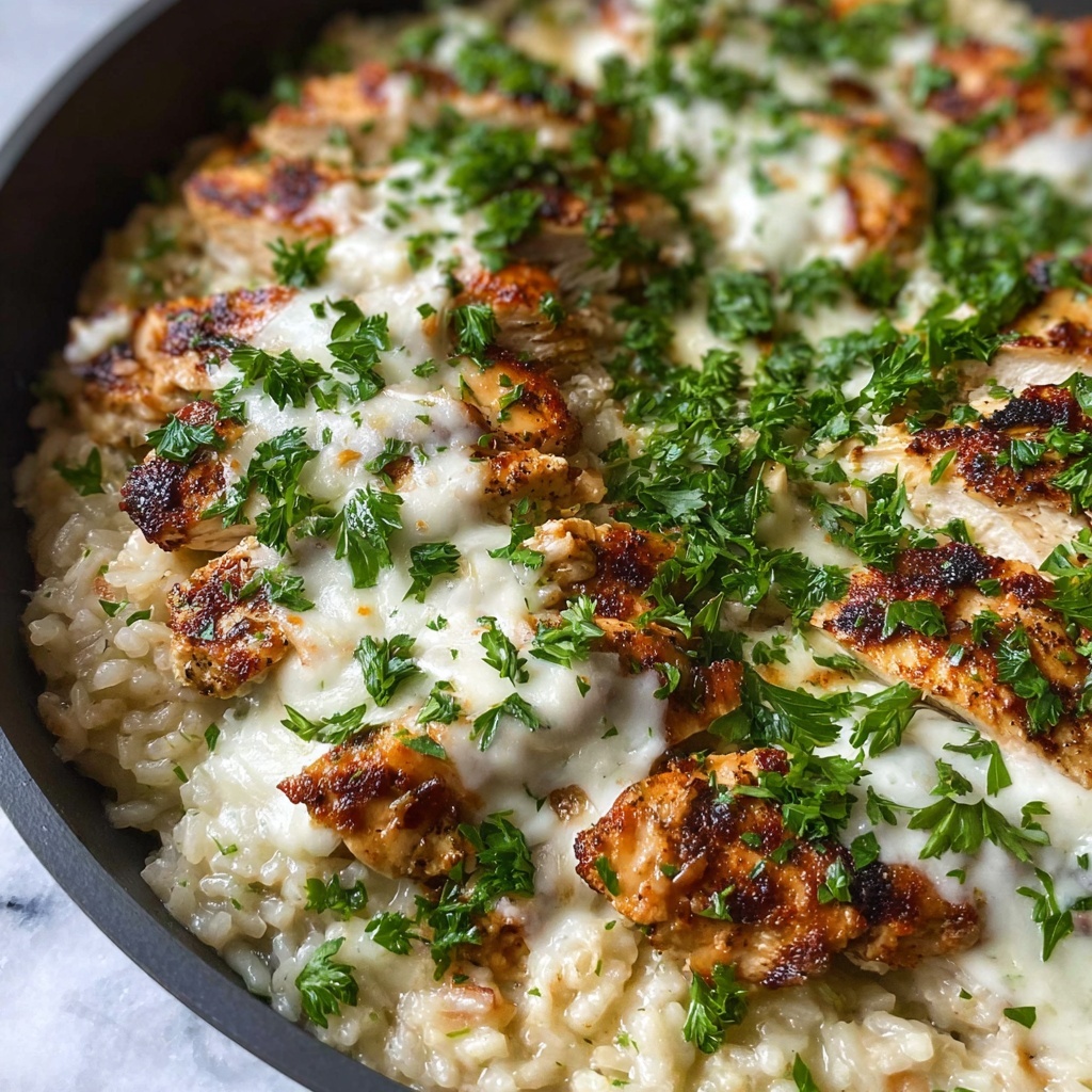 Creamy Chicken Cheese Rice Recipe - Recipe Image