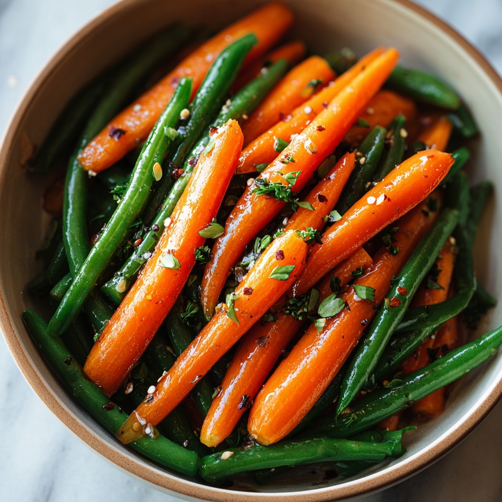 Honey Glazed Carrots and Green Beans Recipe - Recipe Image