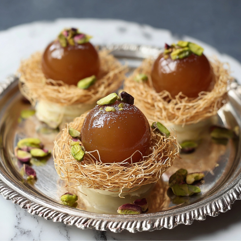 Gulab Jamun in Kunafa Nests Recipe - Recipe Image