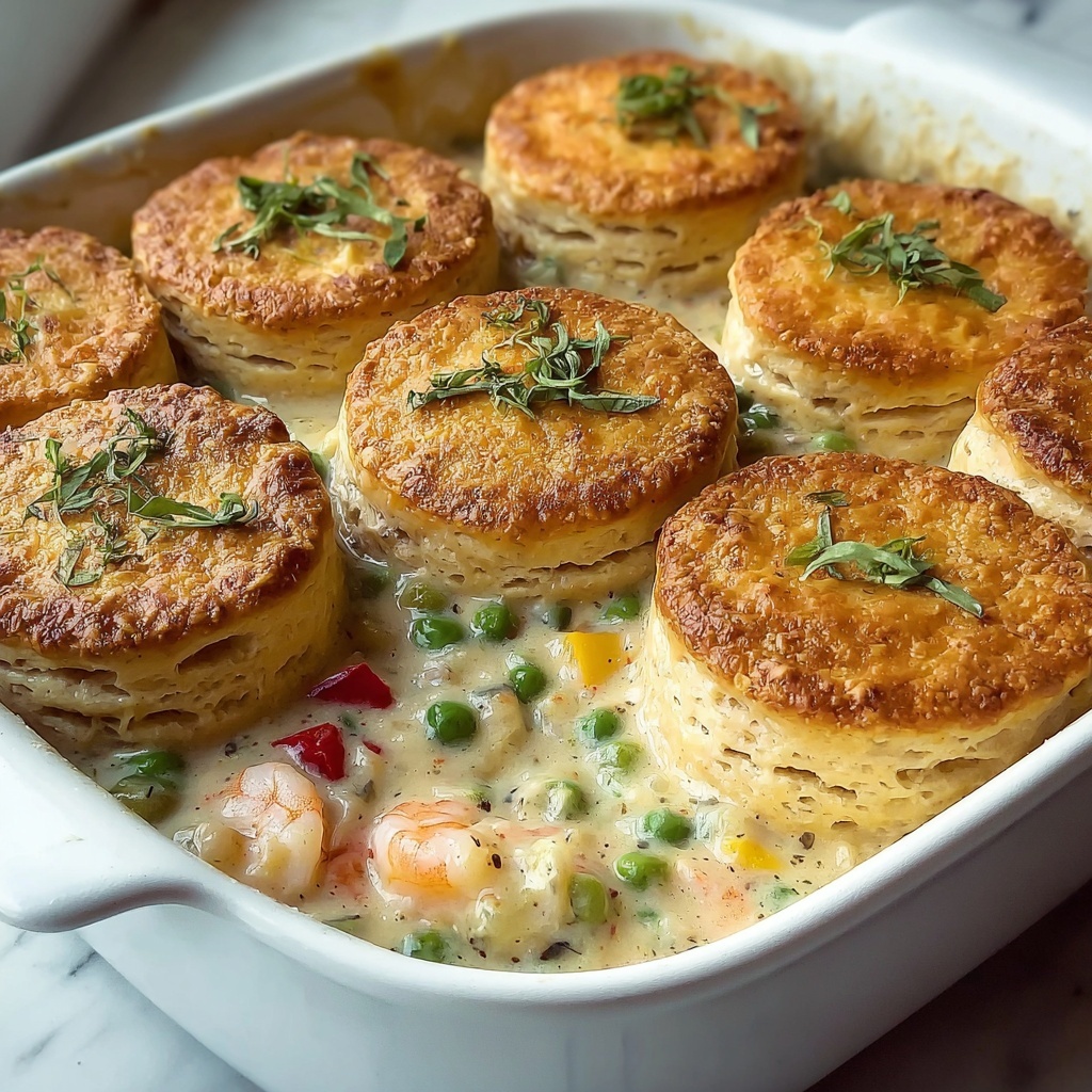 Seafood Biscuit Pot Pie: 5 Comforting Layers to Savor Recipe - Recipe Image